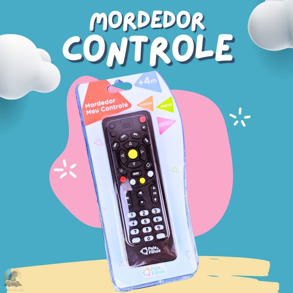 Mordedor Meu Controle Remoto - Massageador Infantil Dentição Bebê - Pais e Filhos