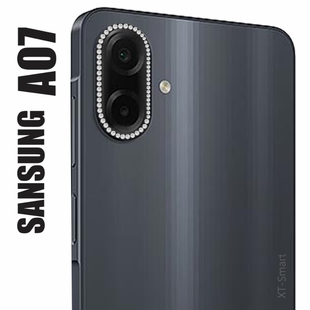 Película Protetor de Câmera com Strass Para Samsung A07
