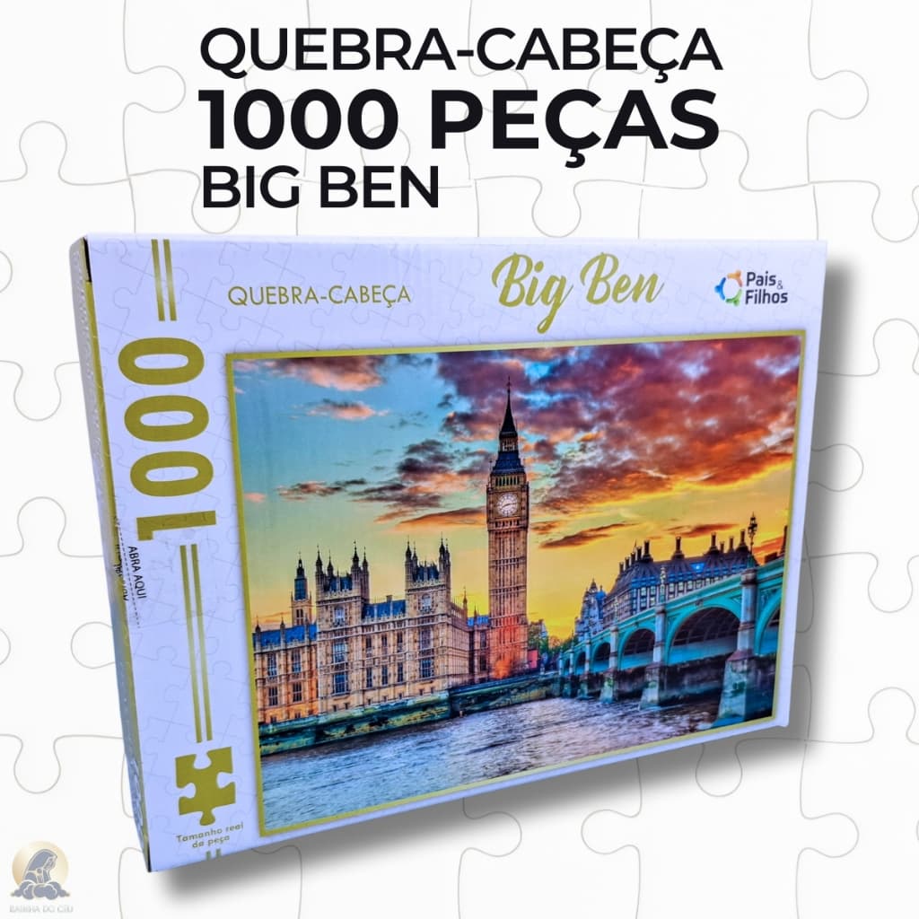 Quebra Cabeça Big Ben Londres - Jogo de 1000 Peças - Pais e Filhos 10757
