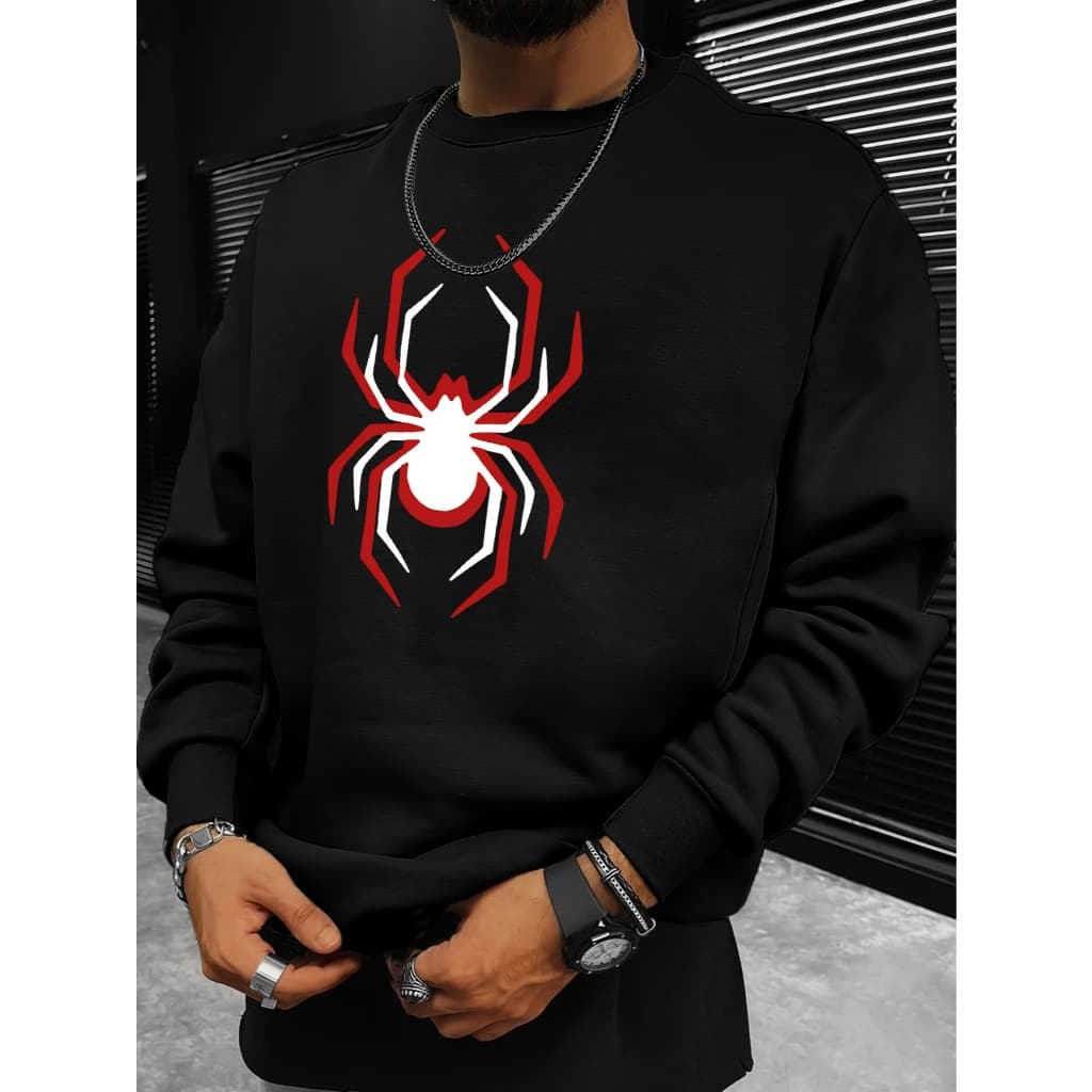 Moletom Careca Liso gola redonda sem Capuz Unissex 100% Algodão aranha