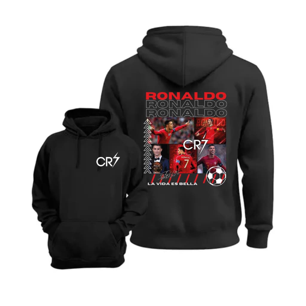 Moletom CR7 Cristiano Ronaldo – Estilo Streetwear Unissex Futebol | Camisa 7 Portugal