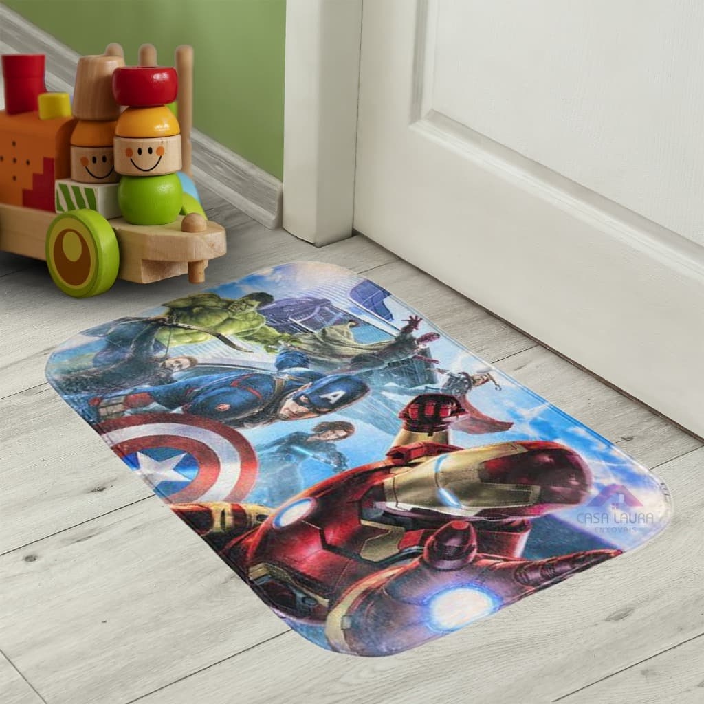 Tapete Infantil Flanelado Antiderrapante 70x50cm | Estampas Divertidas Kids
