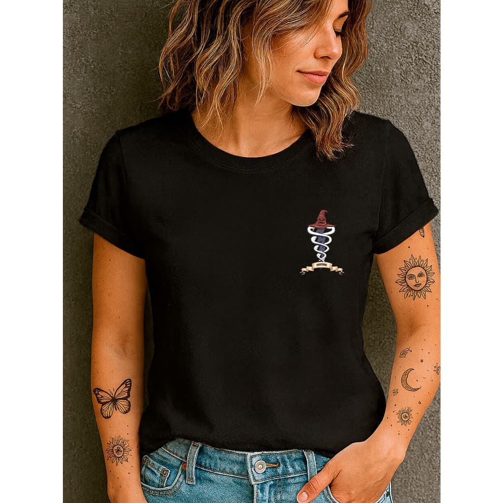 Camiseta Babylook Feminina Estampada 100% Algodão Corvinal Chapeu Harry Potter