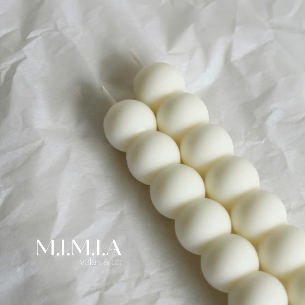 1, 3 ou 6 Unidades Velas Castiçal 25cm Branca Decorativa Aromáticas Bubbles Cera de Coco Vela Palito