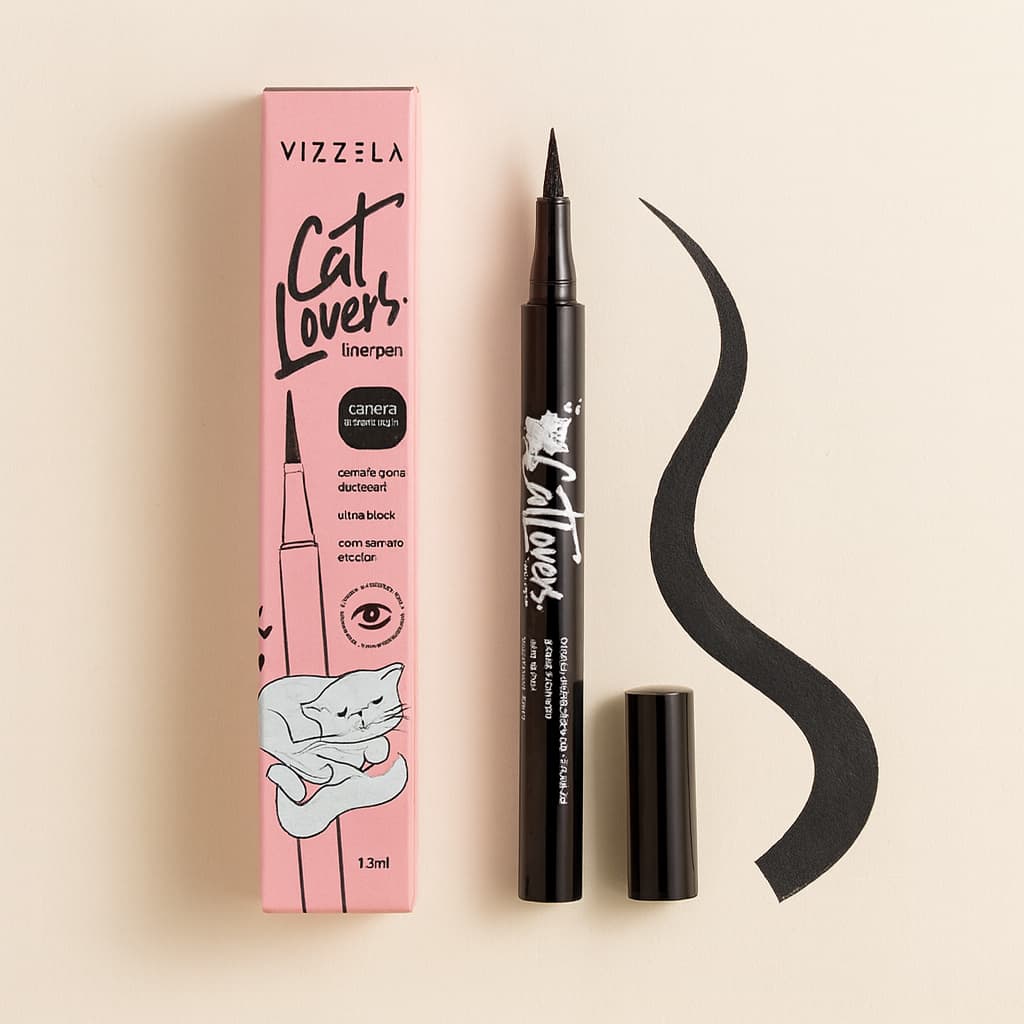 Caneta Delineadora Line Pen Cat Lovers - Vizzela