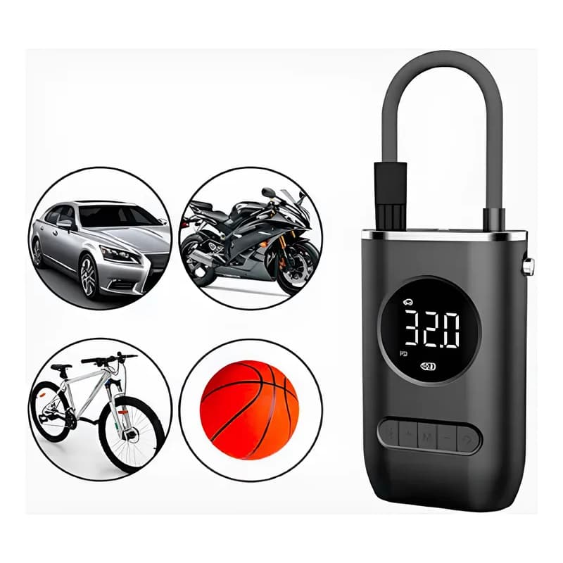 Bomba Elétrica Portátil Compressores Inflador Carro Bike Moto Pneus Compacto