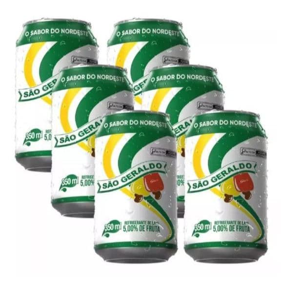 Kit 2/3/4/5/6 unid Refrigerante De Caju Cajuína São Geraldo lata latinha 350ml