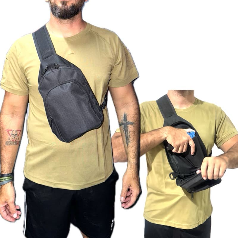 Bolso Transversal com saque Rápido Modular ou Liso