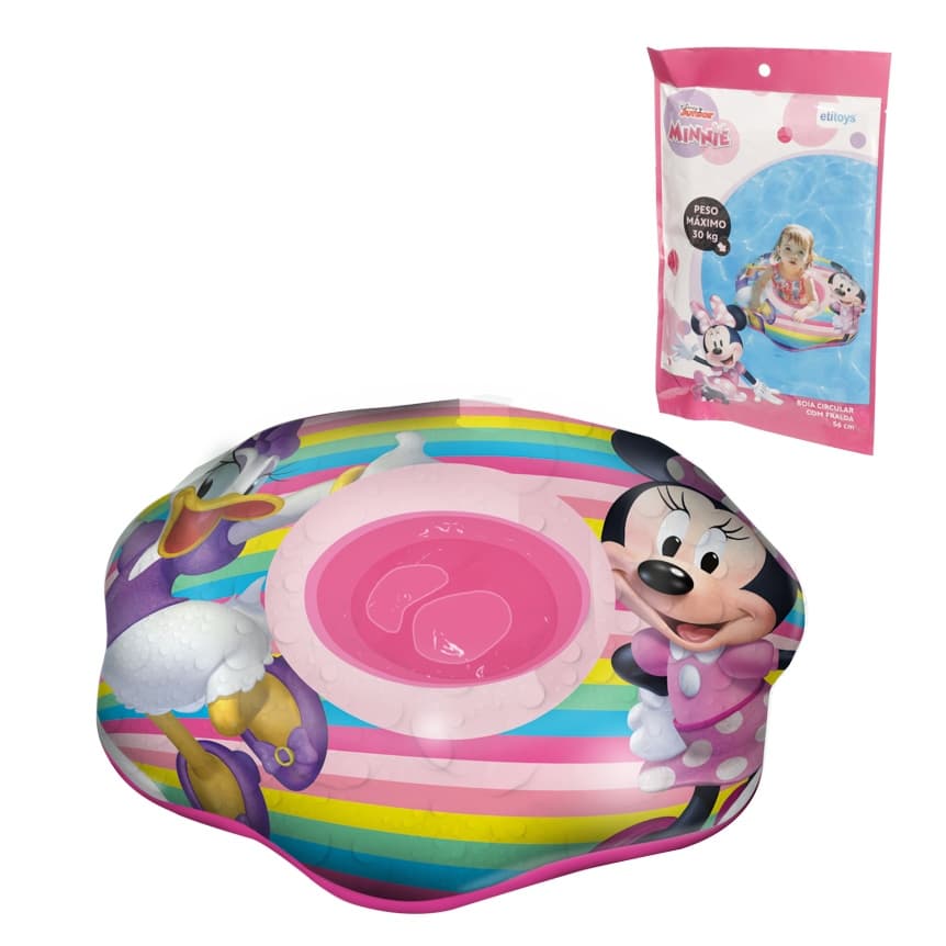 Minnie Disney Bote Boia Circular Com Fralda Inflável Etitoys