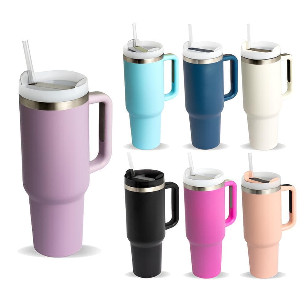 Caneca Térmica 1,2L Aço Inox Com Canudo Copo Viagem Bebidas Cerveja Drinks