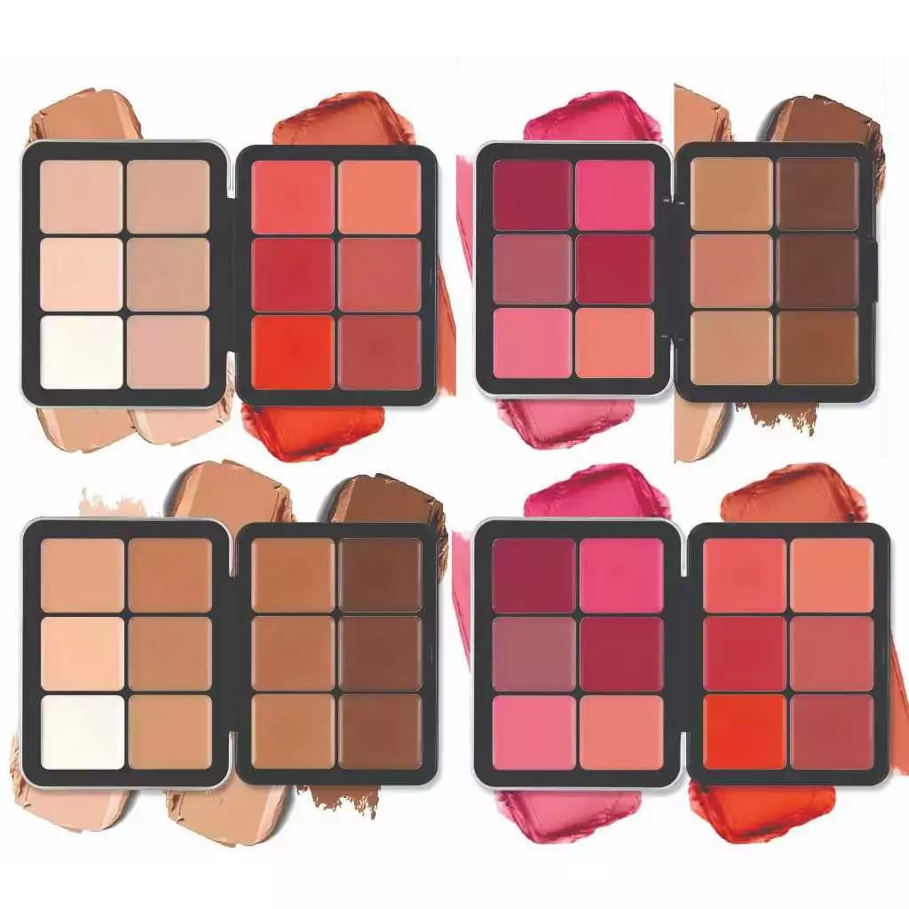 Paleta Corretivo Blush e Contorno 12 Cores Carla Secret/Choose Rasme Tonalidade Profunda Disfarçar Imperfeições