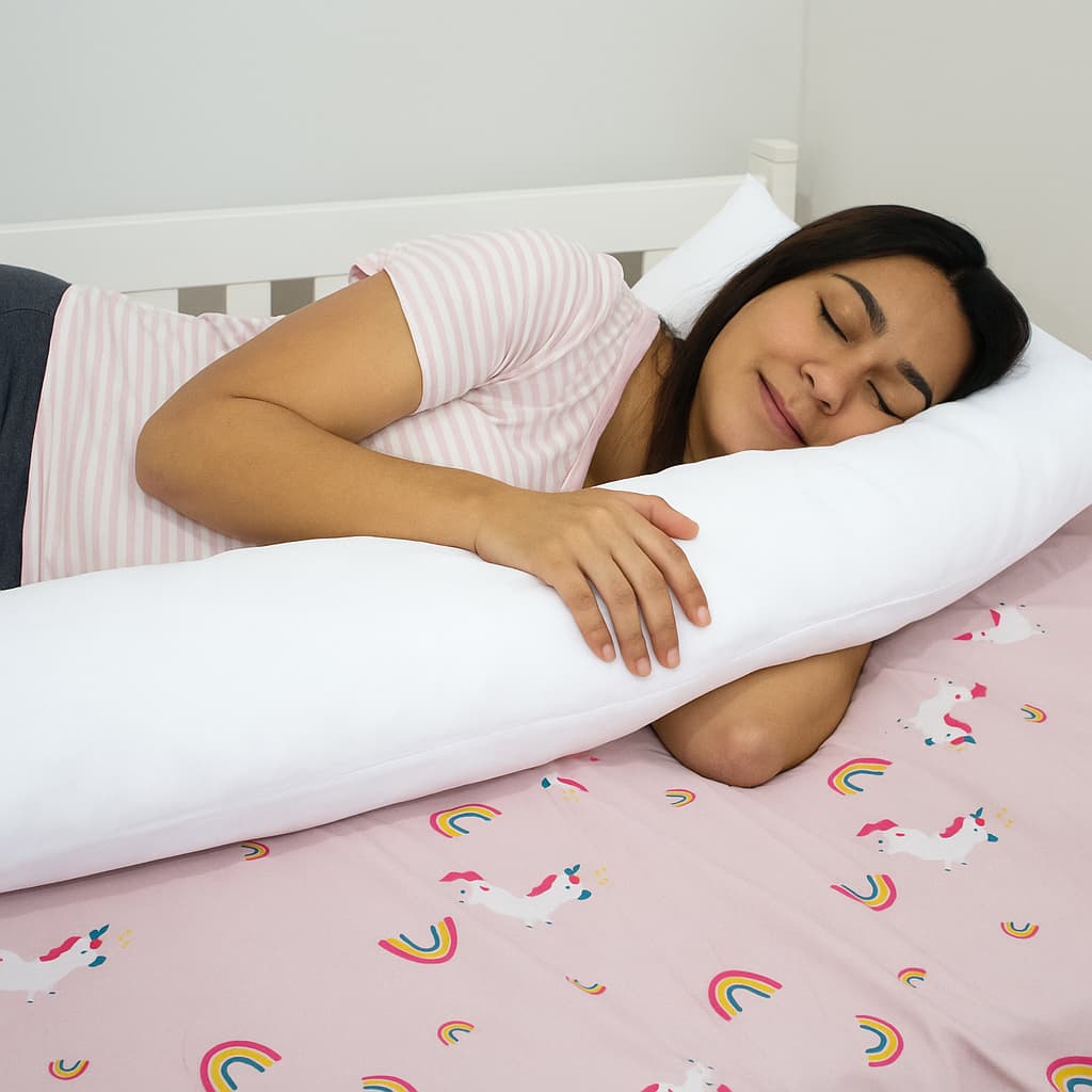 Travesseiro De Corpo Gigante Xuxão 130 x 40 cm Fofuxão 100% Algodão Super Macio Silicone