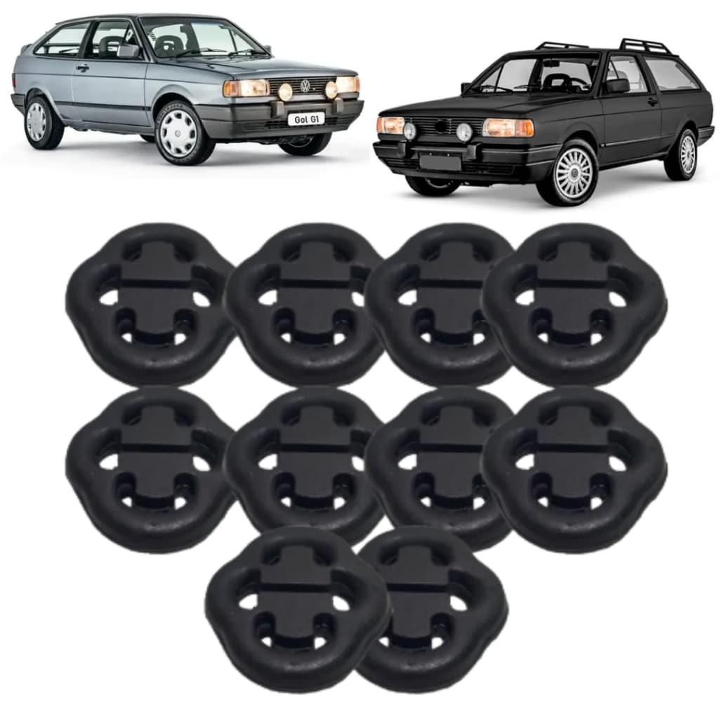 Kit 10 coxim Escapamento Caveirinha Gol G1 Parati Saveiro