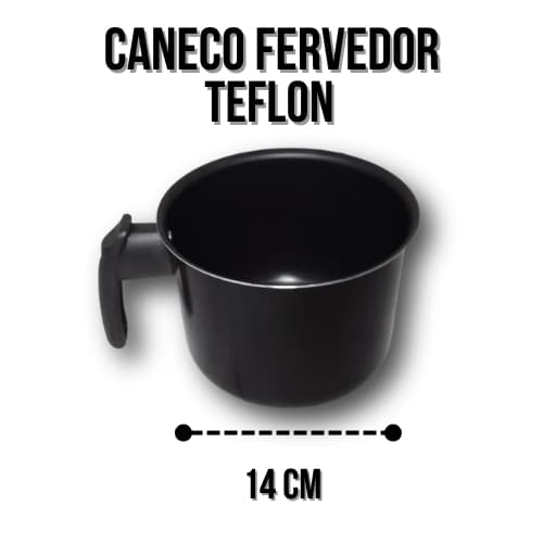 Caneca Leiteira Fervedor Antiaderente Teflon nº14 Grossa e Resitente