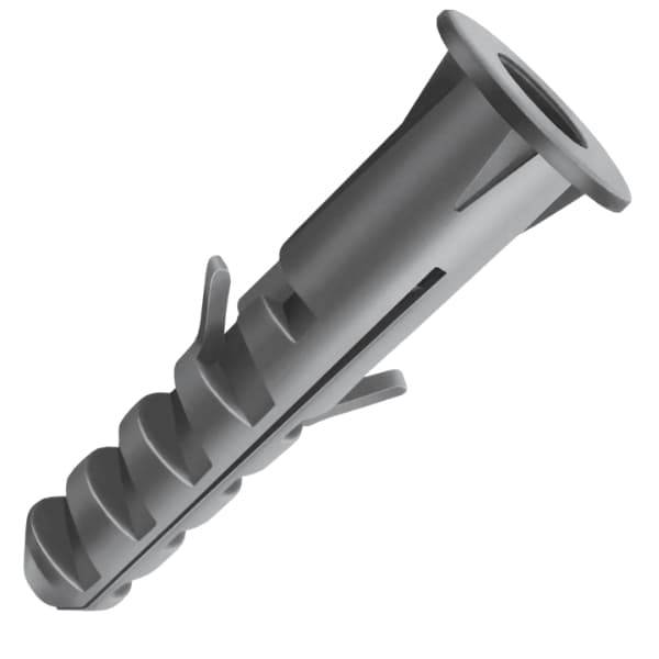 Kit 100 Buchas com Aba 5, 6, 8 e 10mm – Fixação Concreto, Bloco e Alvenaria