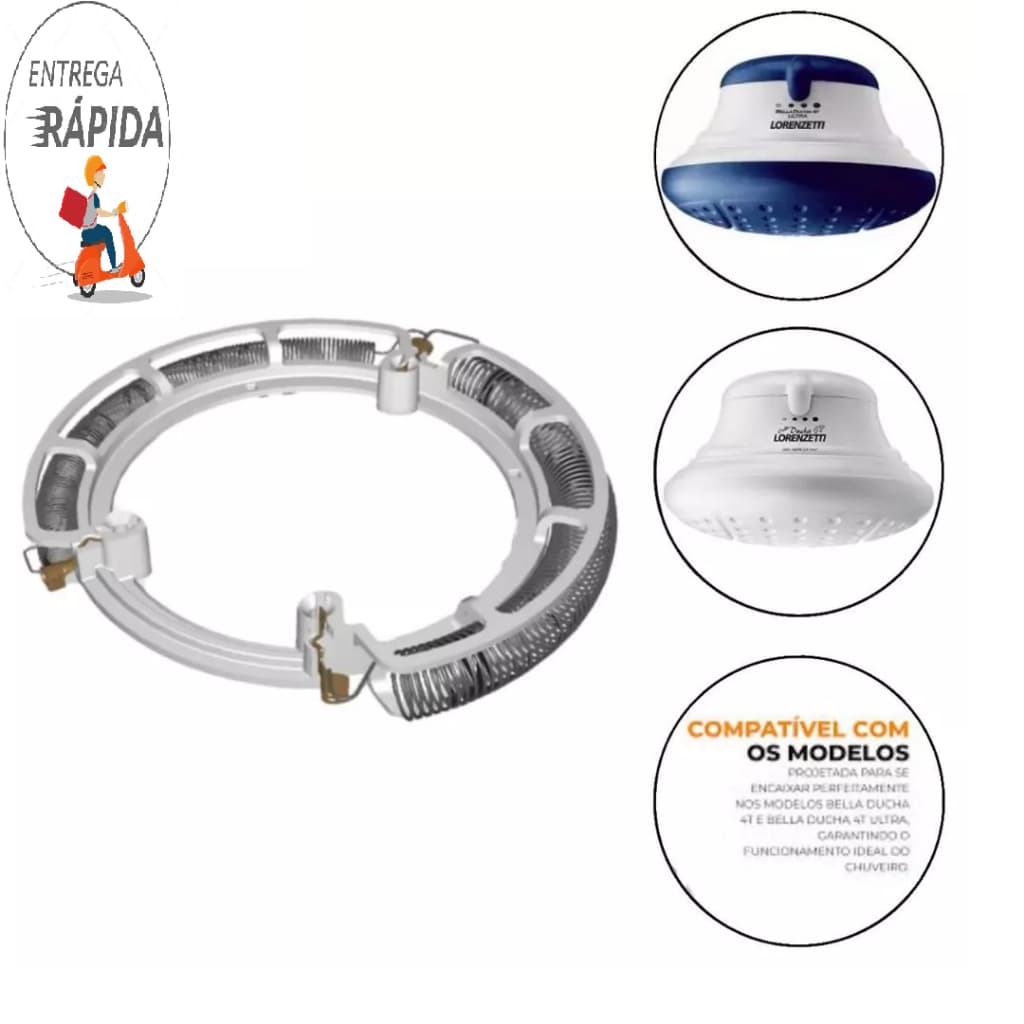 Resistência para Chuveiro Bella Ducha Lorenzetti 6800W 220V Similar