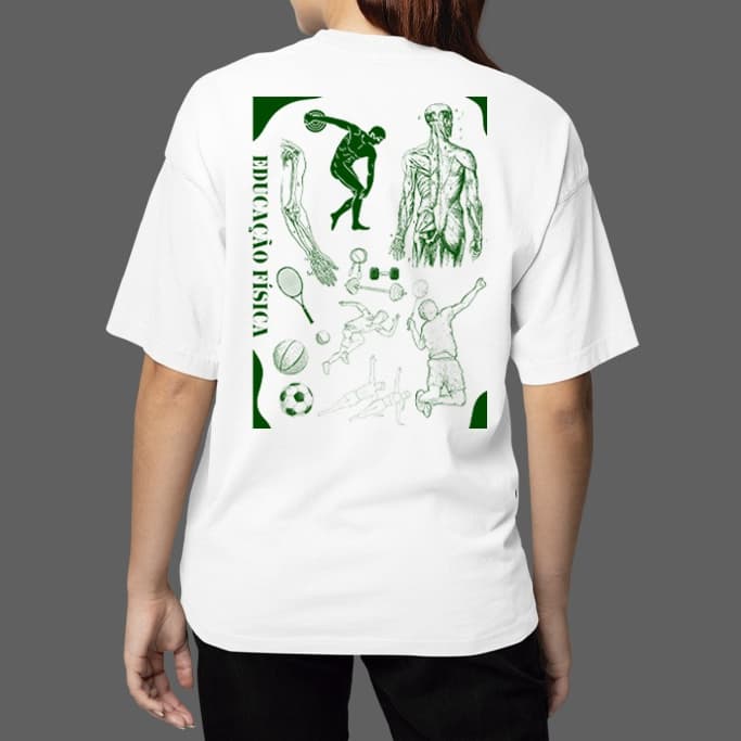 Camiseta Oversized T-shirt Unissex Educação Física