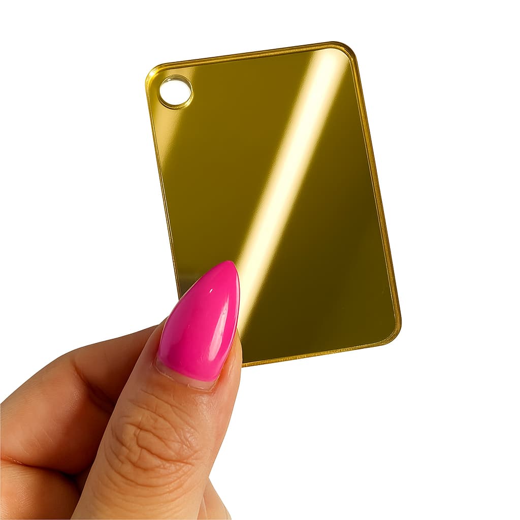 Placa Chapa Acrílico Espelhado Dourado Várias Medidas