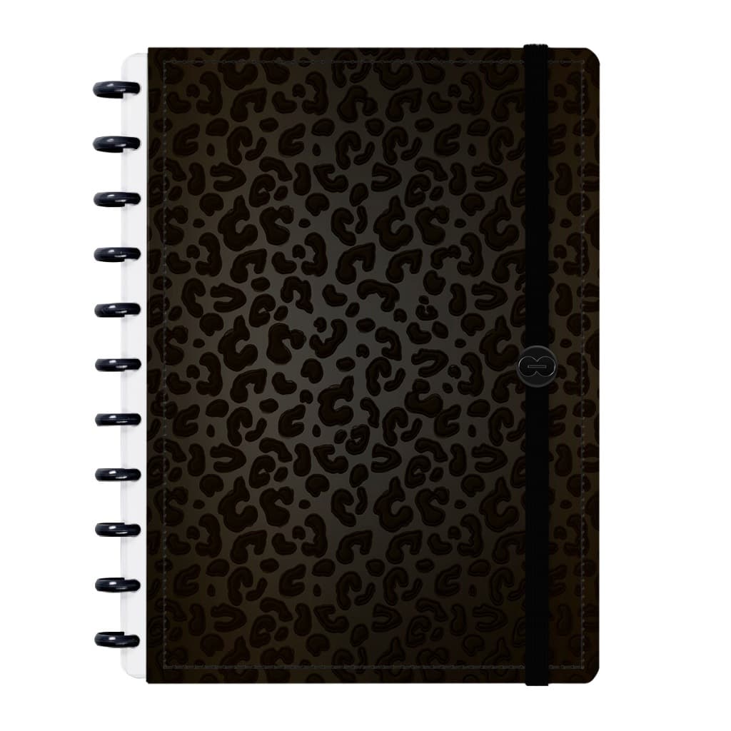 Caderno De Disco Iscool Inteligente Natural Fashion Animal Print Onça