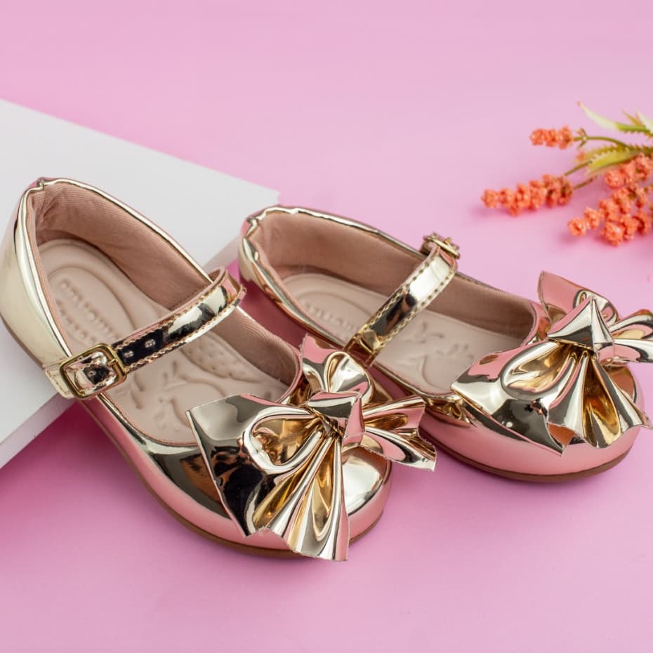 Sapatilha Feminina Infantil Boneca Laço Confortável Macia Leve Promoção Original Antiderrapante