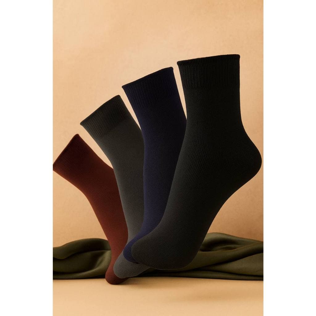 Kit De 3 a 6 Pares De Meias Cano Alto Social Masculina- Premium
