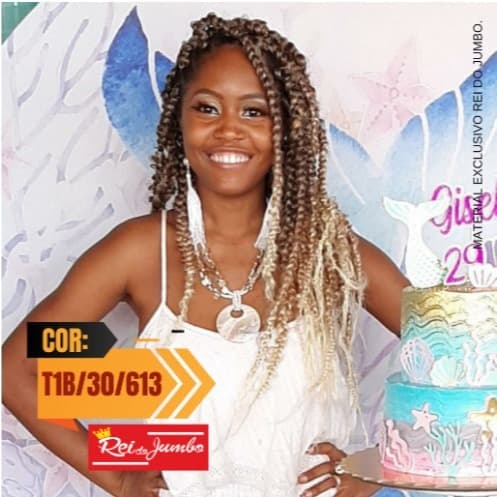2 Jumbo Ser Mulher 399g Cor T1B/30/613 – Cabelo Para Tranças Box Braids com Estilo e Qualidade