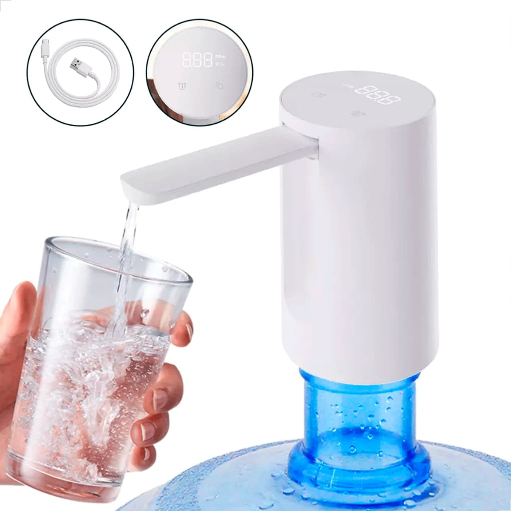 Bomba de Água Lydsto Portátil Para Galão Garrafão Bebedouro TDS Dispensador Elétrico Dobrável USB