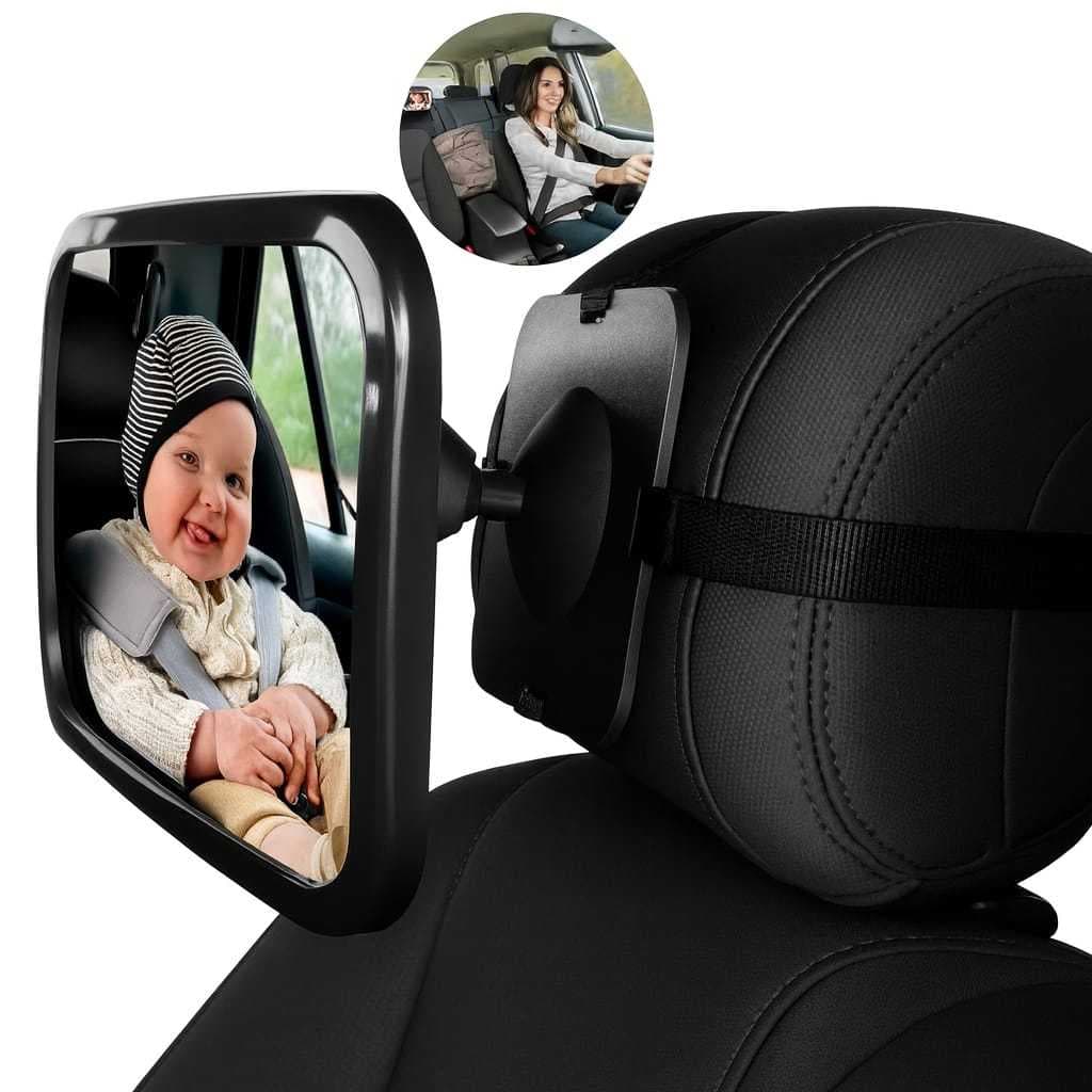 Espelho Retrovisor Para Cadeirinha Bebe Conforto Segurança Banco Carro Cor Preto