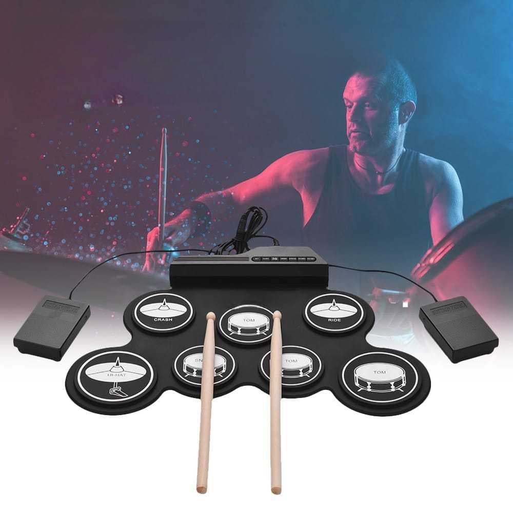 Bateria Eletronica Musical Drum Com Baquetas