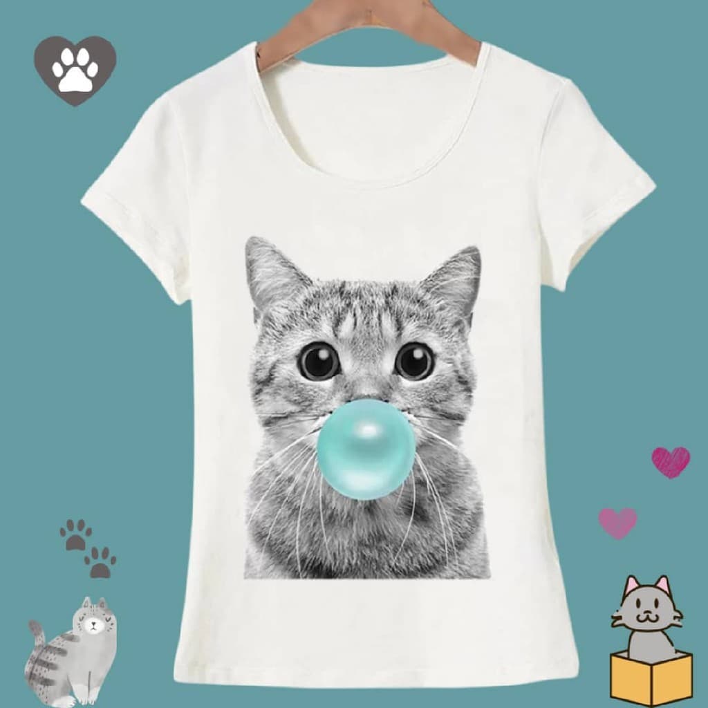 Camiseta Gato chiclete