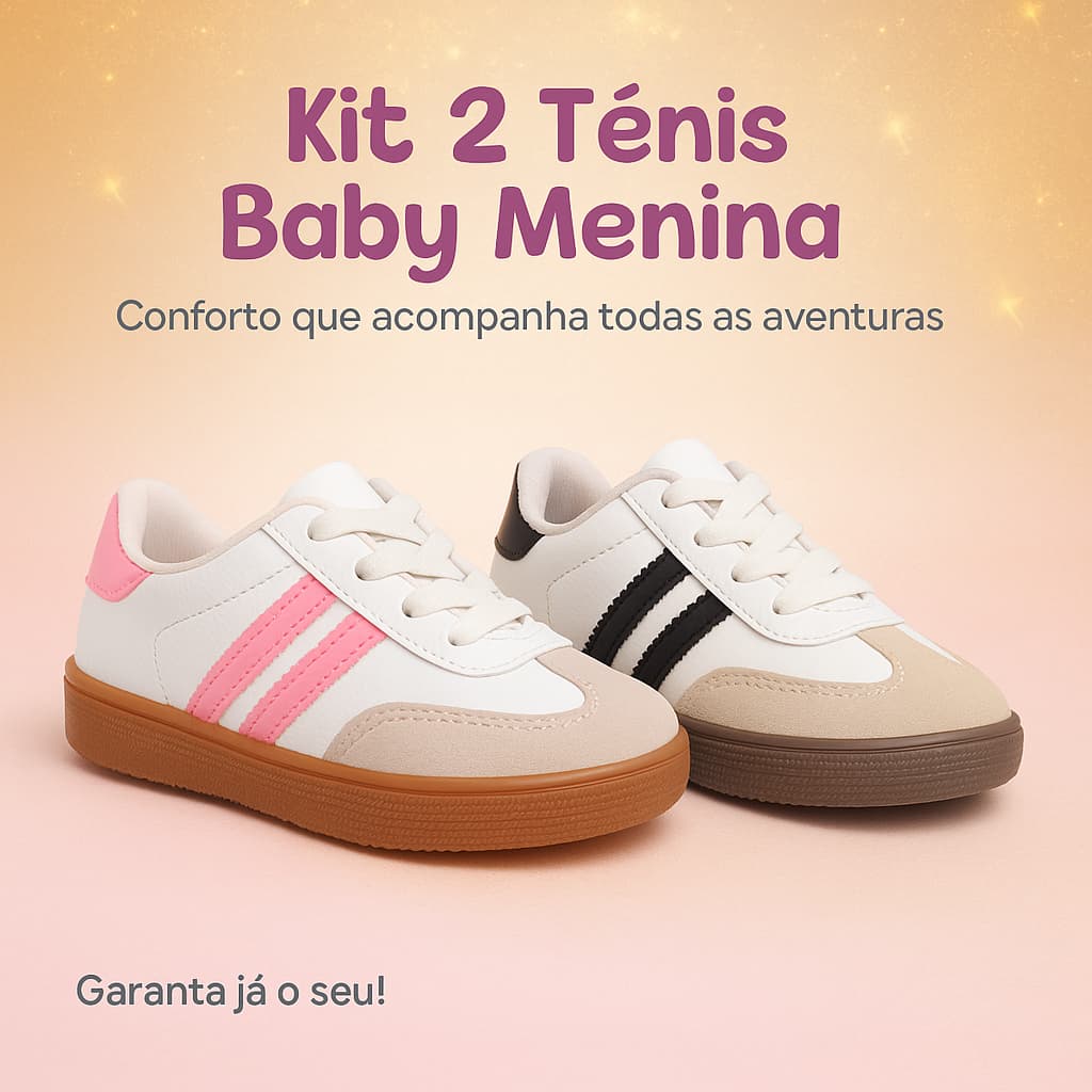 Kit 2 Tênis Baby Menina – Conforto que Acompanha Todas as Aventuras do 20 ao 35 - Compre já!