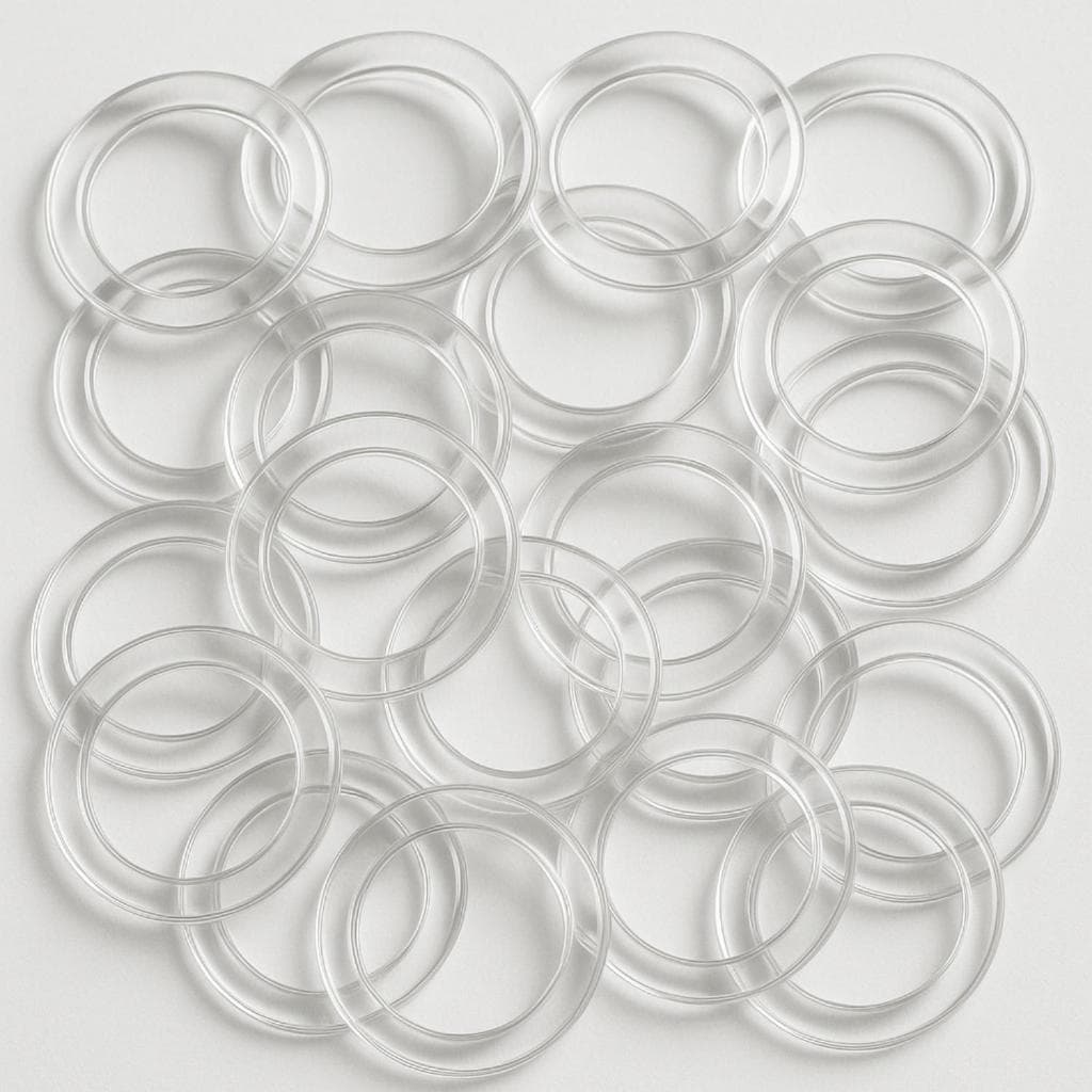 Argolas Transparentes 19mm Kit 100 Unidades Para Cortinas