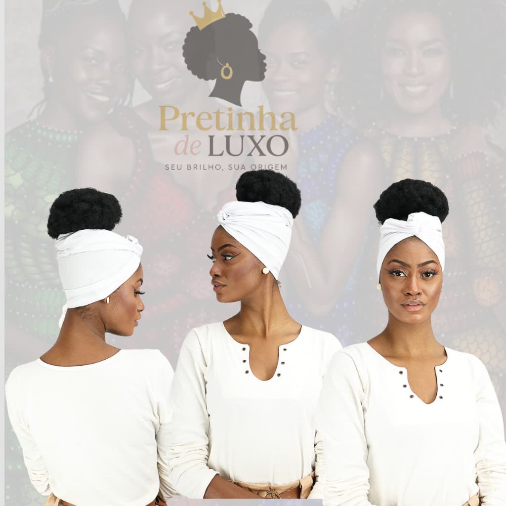 Turbante Africano - Turbante para cabeça Tratamento Afro praticidade Feminino