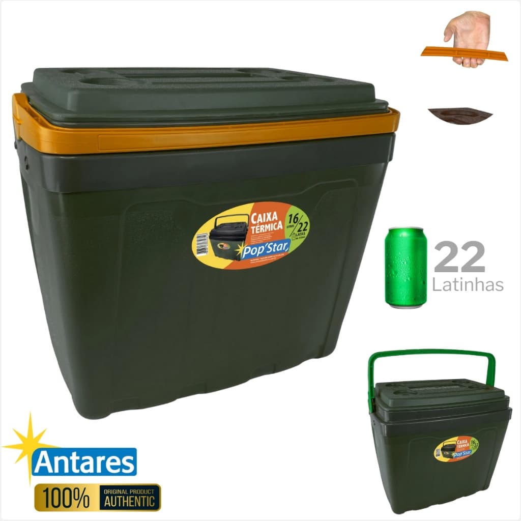 Caixa Termica 16L Cooler Antares Com Espaco Para Até 22 Latinhas