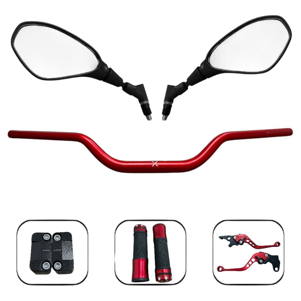 Kit Guidão Manete Manopla Saturno Moto Ys 150/250 Fazer Xtz 250 Lander/Tenere