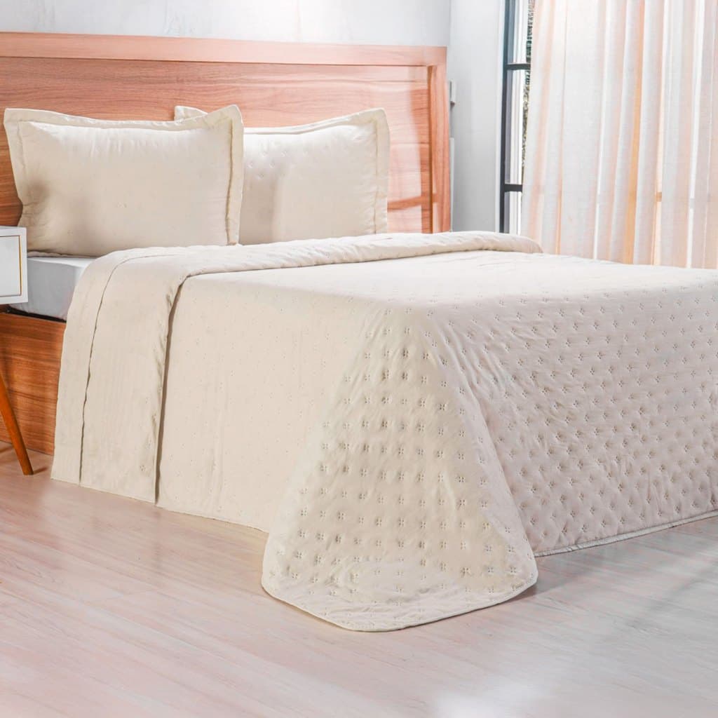 Colcha de Cama Casal Queen 3 peças King Cobre Leito Luxo Algodão Cinza Menina Dupla Face Masculino
