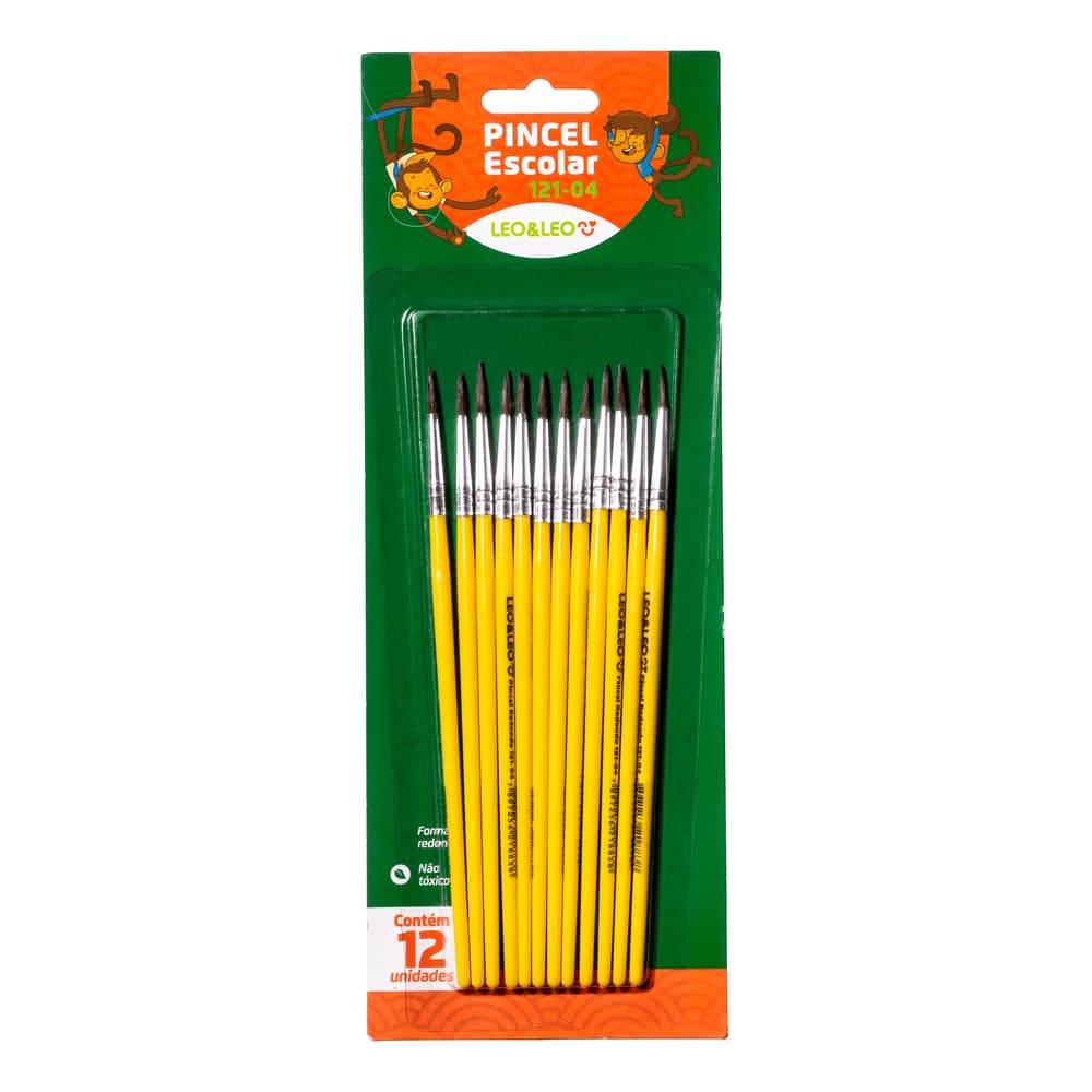 Pincel ARTISTICO Redondo, Escolar Nº: 121-04 Pct/12 Leoeleo