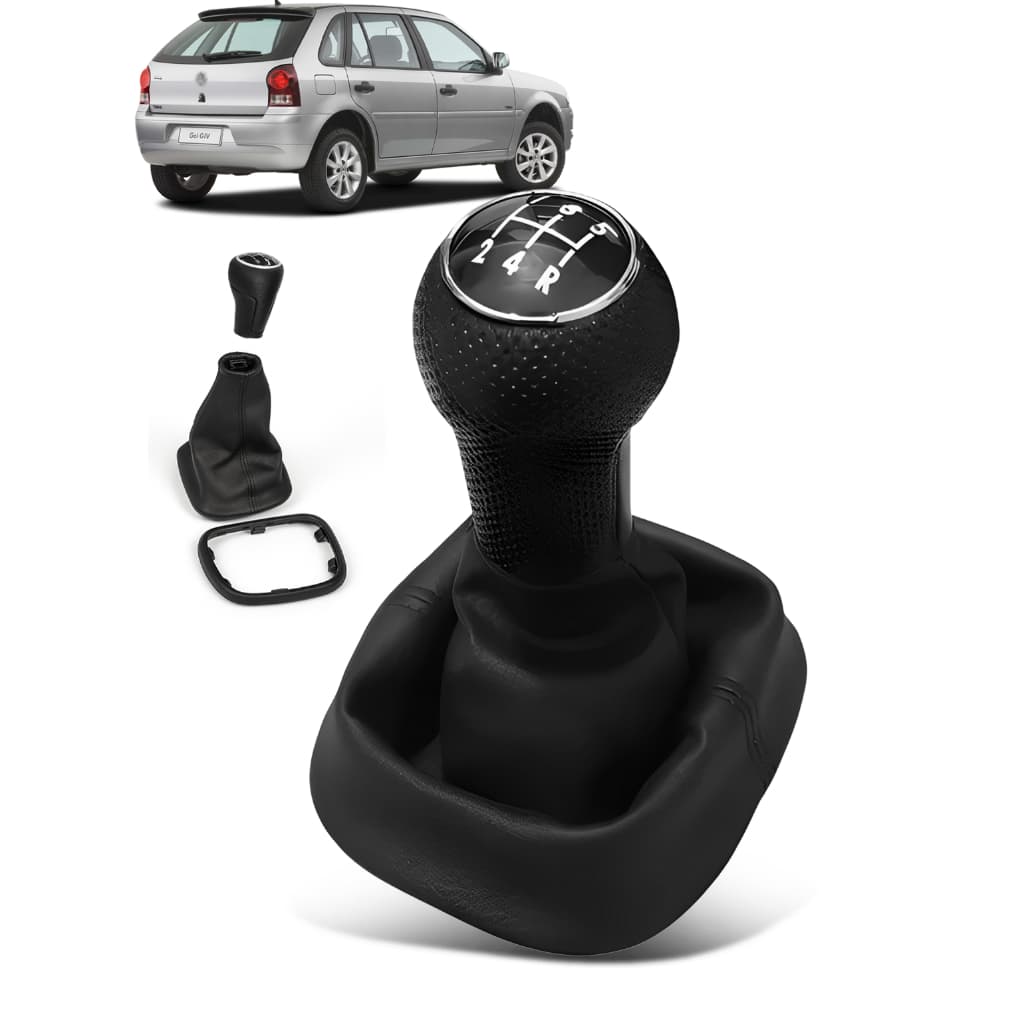 Coifa Câmbio C/ Manopla Preta Gol G4 05 06 07 08 09 10 11 12 13 Durável