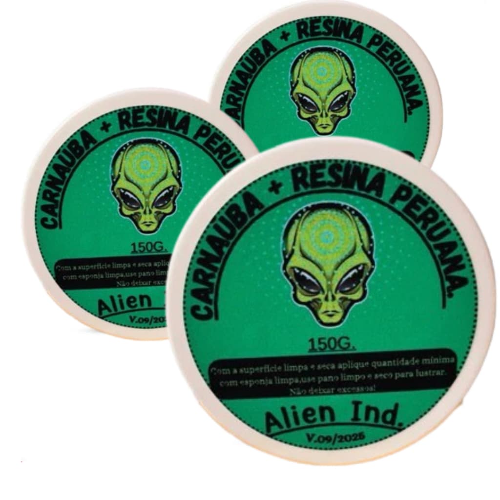 Kit 3 Ceras ALIEN IND Espelhamento Cerâmico Tira Riscos Repele Água