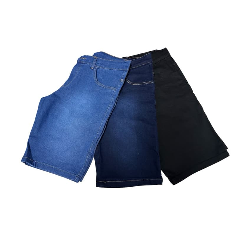 Bermuda jeans masculino com Elastano  ,clara escuro casual TOP