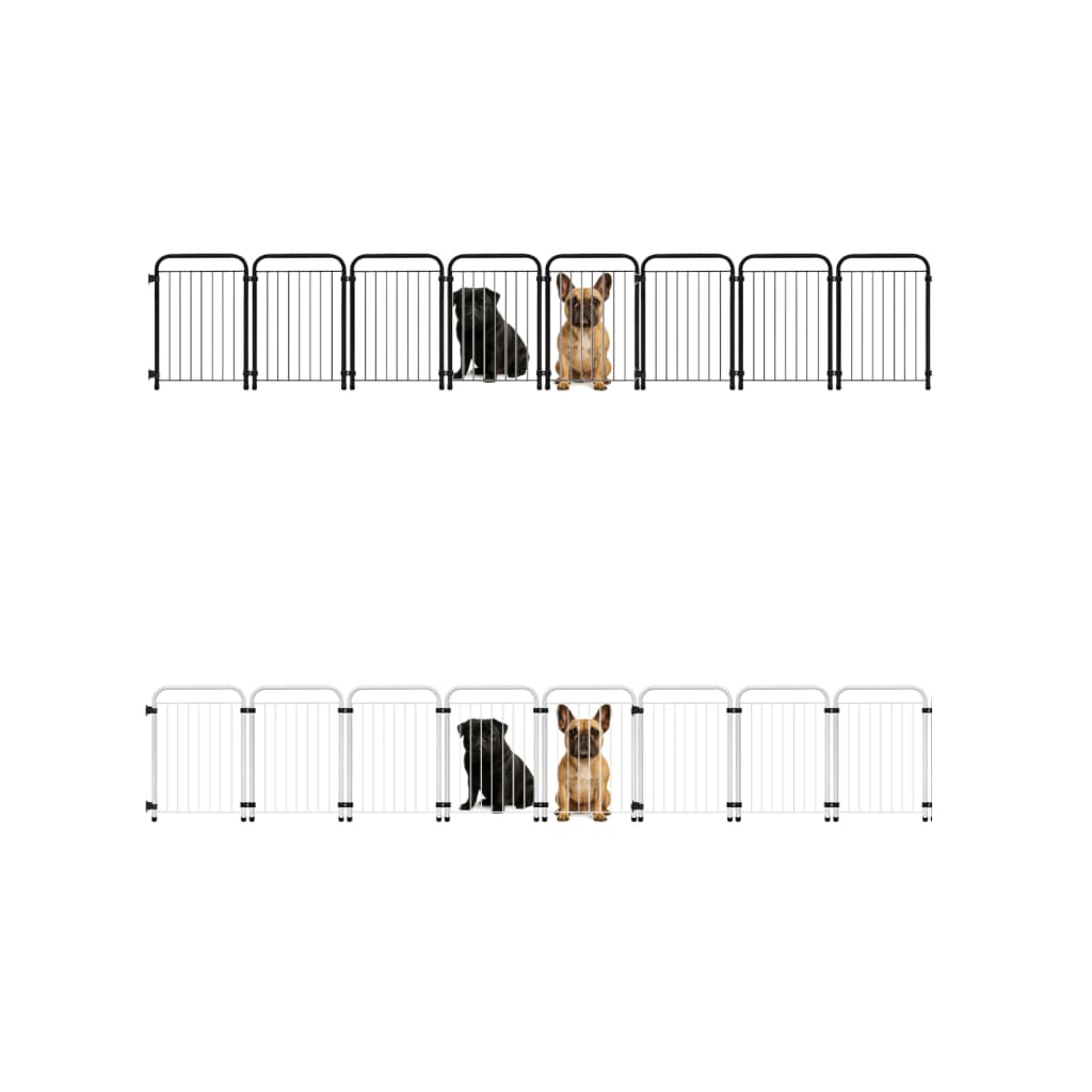 Cercado Pet Dobrável Portátil 255x51,5cm | 8 Módulos Aço Reforçado | Grade Segurança para Cachorro