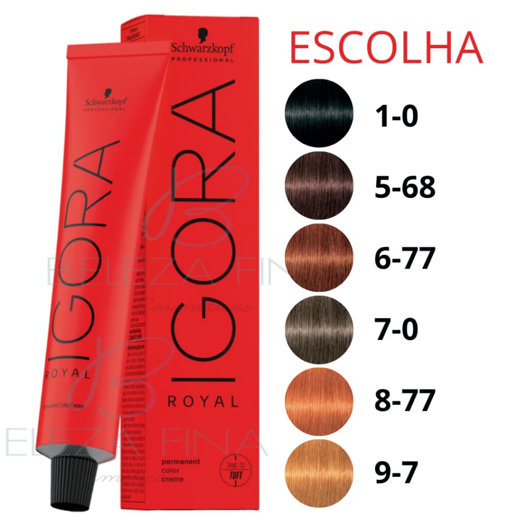 Tintura IGORA ROYAL 60ml Coloração SCHWARZKOPF PROFESSIONAL - ESCOLHA A SUA COR