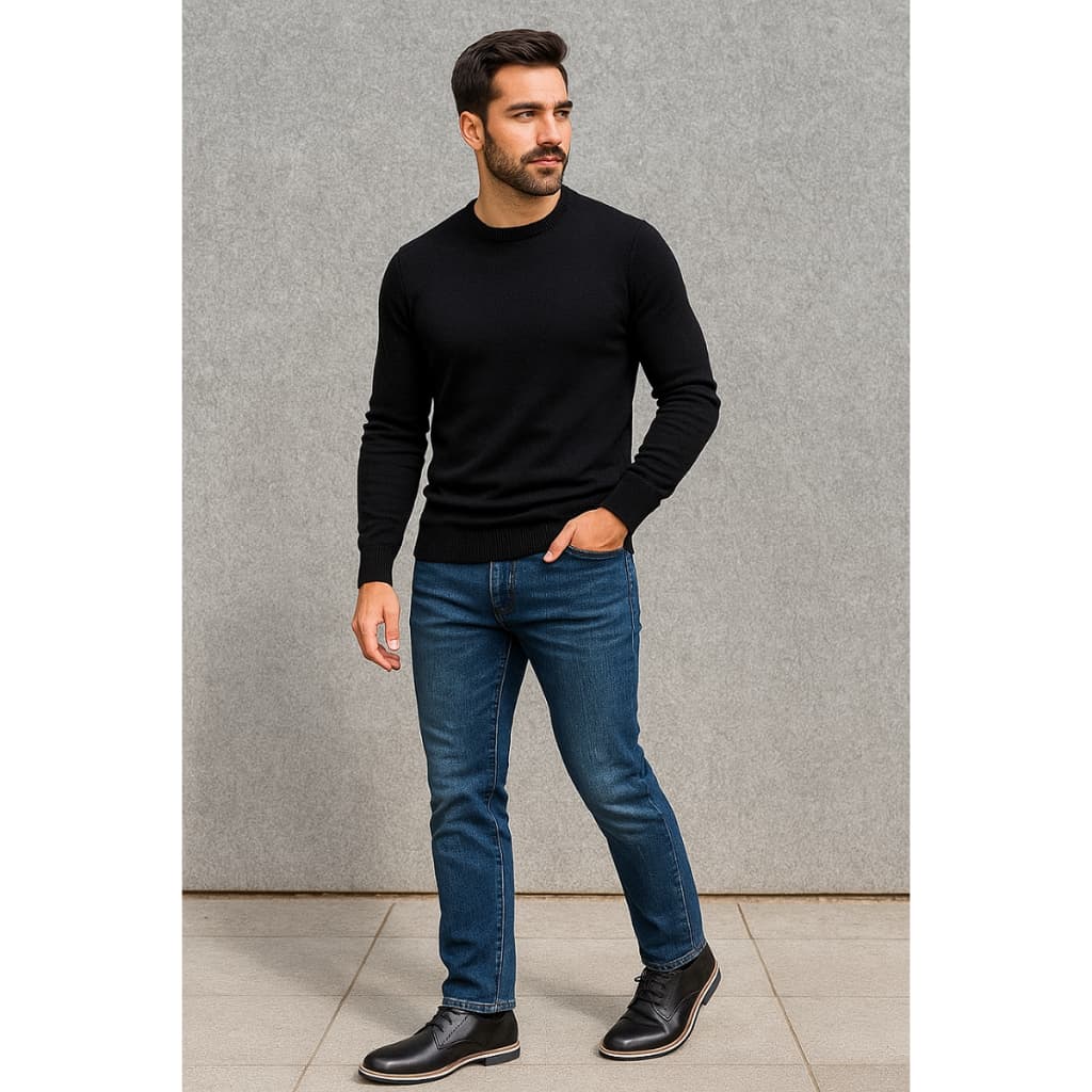Sapato Social Masculino Oxford Moderno Couro Cadarço Preto