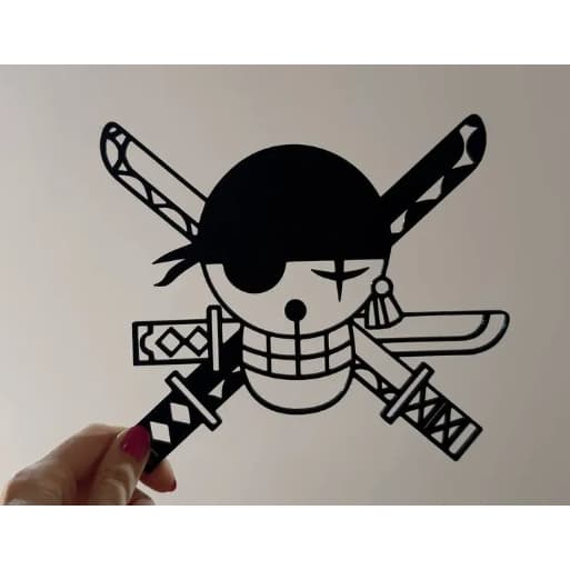 Arte de Parede Zoro | One Piece Logo Decorativo