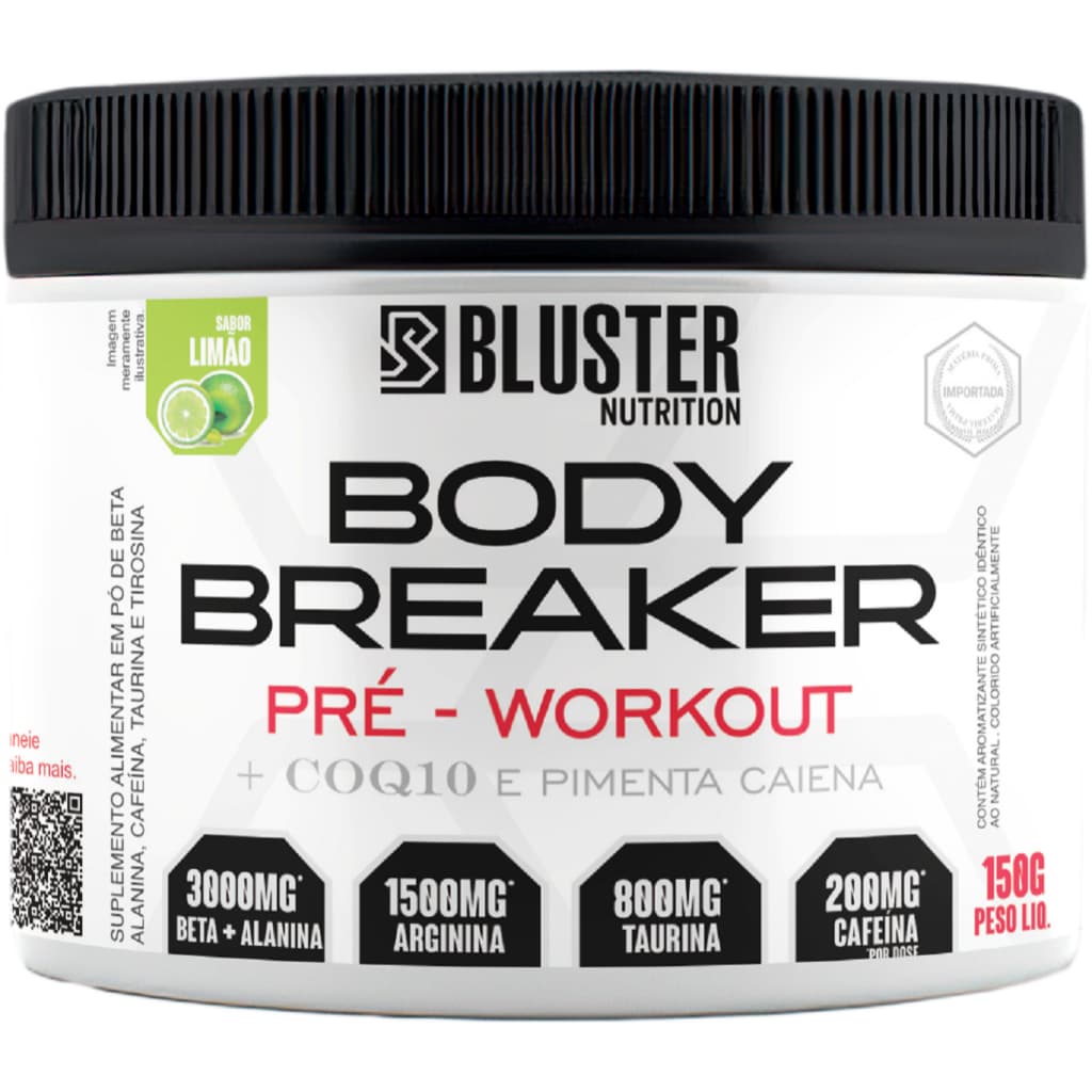 Pré Treino Body Breaker 150g e 300g  - Bluster Nutrition - Pre Workout