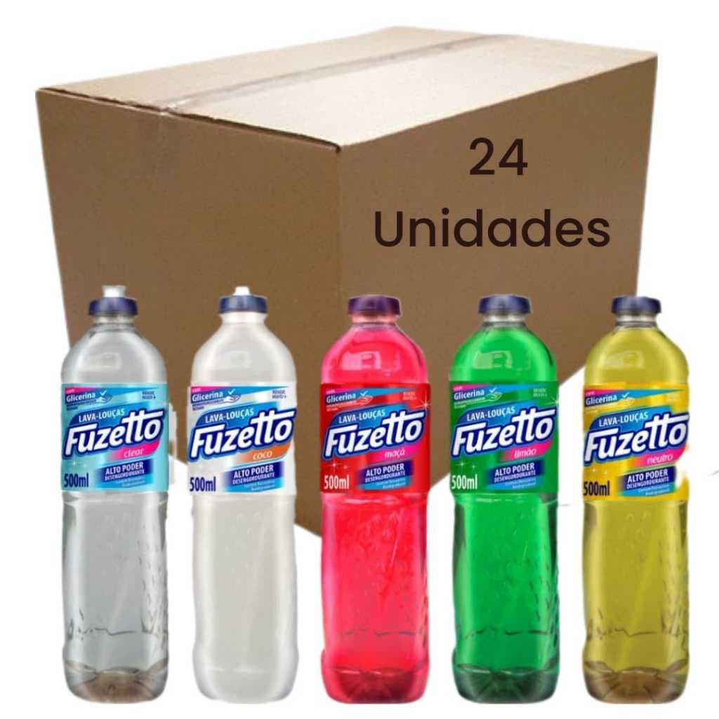 Kit Caixa 24 Detergente Lava-louças Cozinha FUZETTO