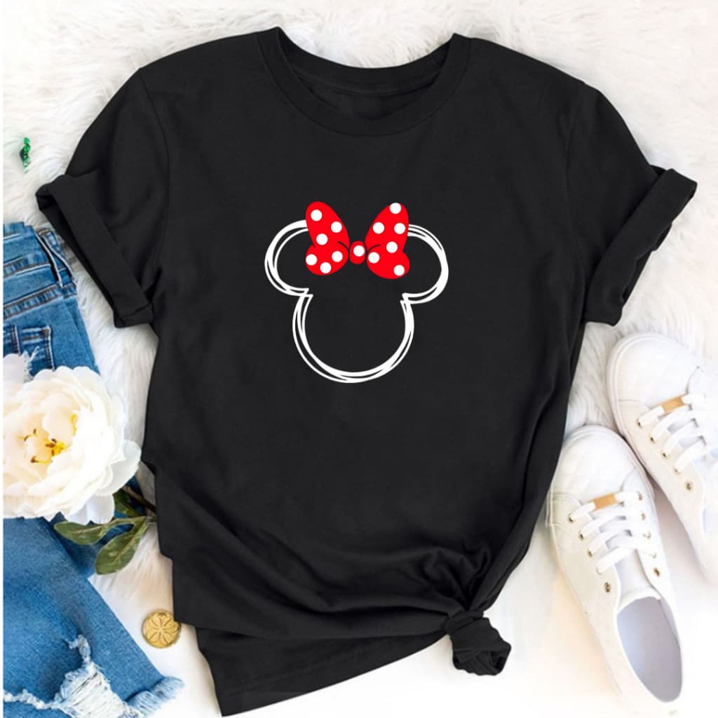 CAMISETA Adulto FEMININA MINNIE BLUSINHA ESTILOSA 100% ALGODÂO
