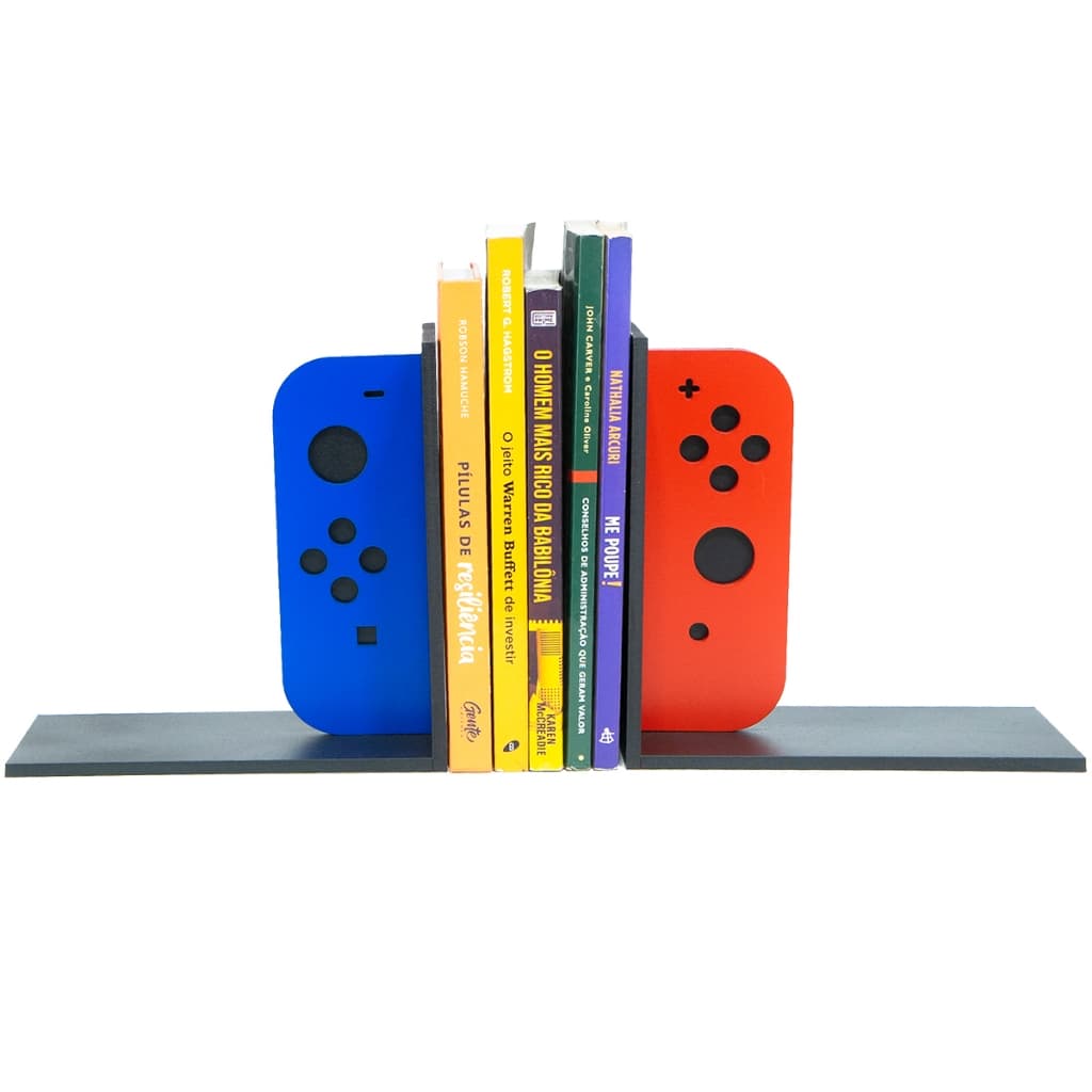 Suporte gamer nintendo Switch jogos e livros decoração quarto setup