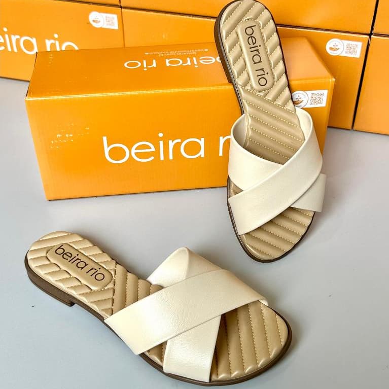 Sandália Feminina Beira Rio Rasteirinha Básica Dia a Dia Conforto Original