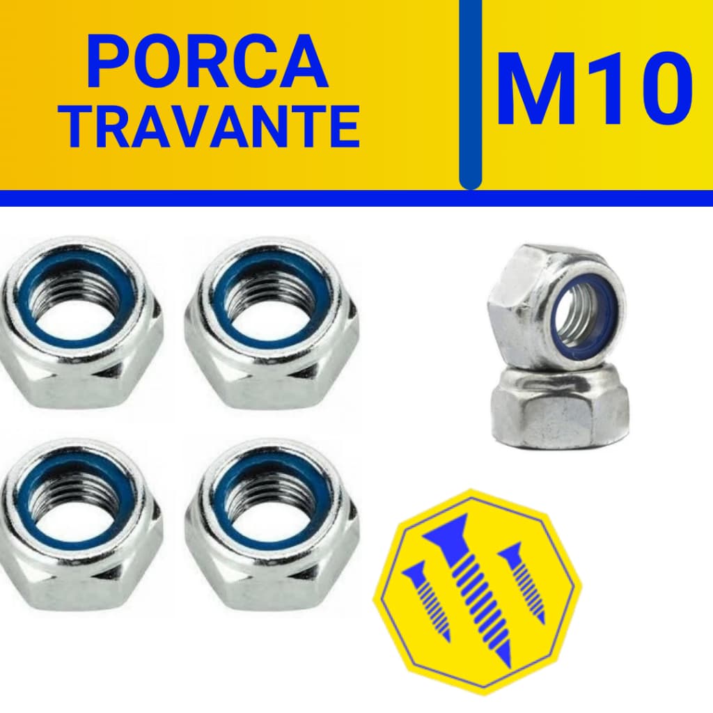 10 PORCA TRAVANTE M10 PORCAS TRAVANTE
